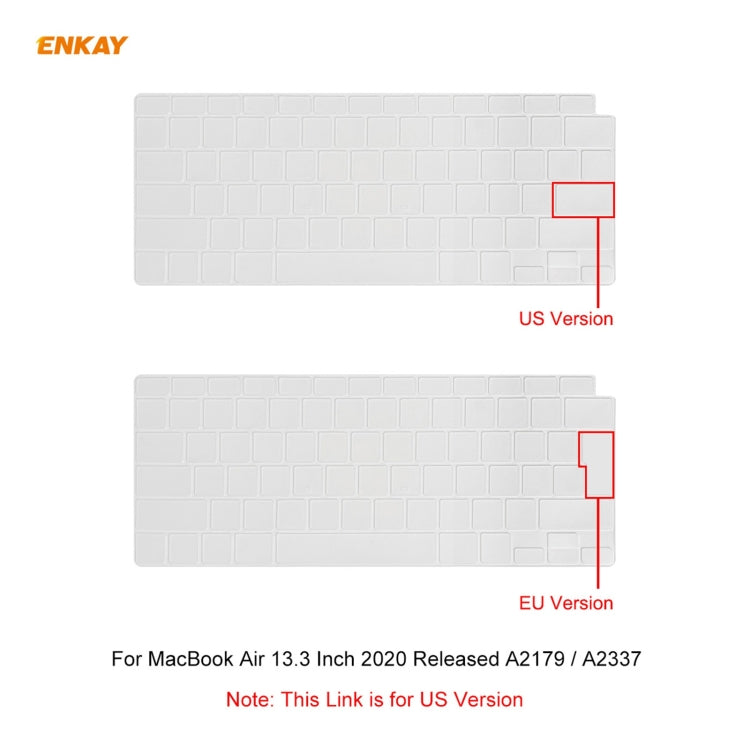 ENKAY Soft TPU Keyboard Protector Film for MacBook Air 13.3 inch A2179 (2020) / A2337 (2020), Version:EU Version - free shipping - PMC TechLife - Order now!