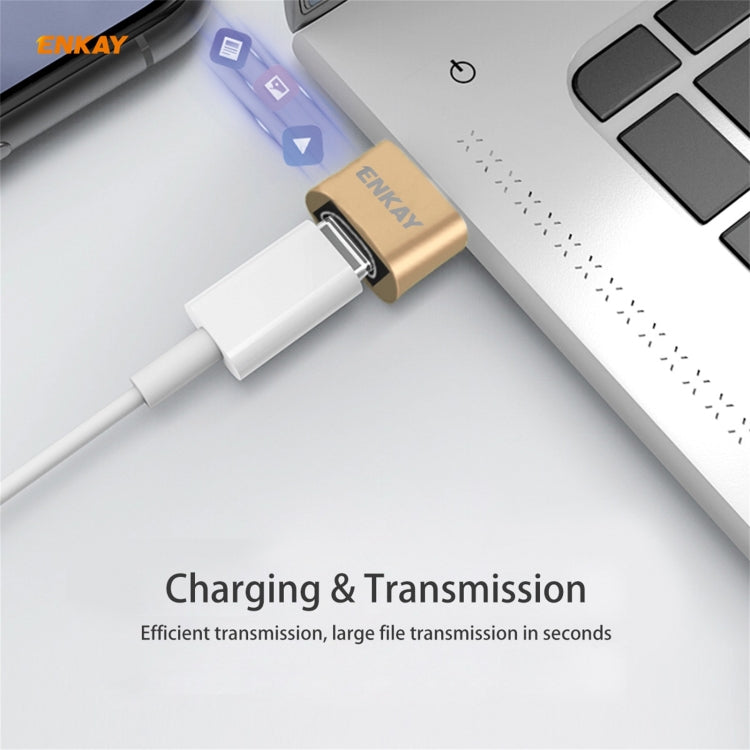 ENKAY ENK-AT105 USB Male to USB-C / Type-C Female Aluminium Alloy Adapter Converter, Support Quick Charging & Data Transmission(Red) - Type-C Adapter by ENKAY | Online Shopping South Africa | PMC TechLife | Buy Now Pay Later Mobicred