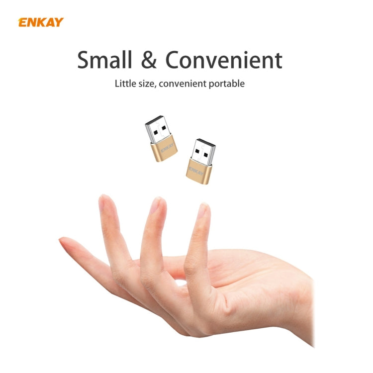 ENKAY ENK-AT105 USB Male to USB-C / Type-C Female Aluminium Alloy Adapter Converter, Support Quick Charging & Data Transmission(Red) - Type-C Adapter by ENKAY | Online Shopping South Africa | PMC TechLife | Buy Now Pay Later Mobicred