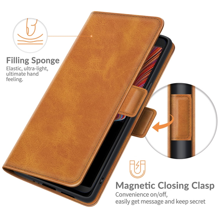 For Samsung Galaxy Xcover 5 / Xcover 5S Dual-side Magnetic Buckle Horizontal Flip Leather Case with Holder & Card Slots & Wallet(Yellow) - free shipping - PMC TechLife - Order now!