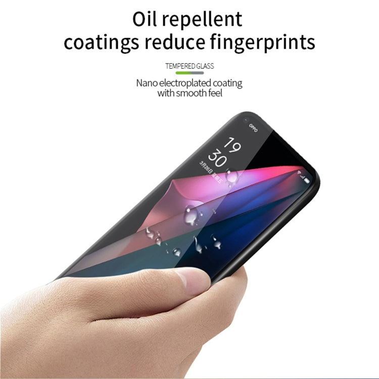 For OPPO Find X3 / 3X Pro PINWUYO 9H 3D Hot Bending Tempered Glass Film(Black) - OPPO Tempered Glass by PINWUYO | Online Shopping South Africa | PMC TechLife | Buy Now Pay Later Mobicred