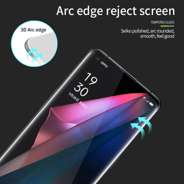 For OPPO Find X3 / 3X Pro PINWUYO 9H 3D Hot Bending Tempered Glass Film(Black) - OPPO Tempered Glass by PINWUYO | Online Shopping South Africa | PMC TechLife | Buy Now Pay Later Mobicred