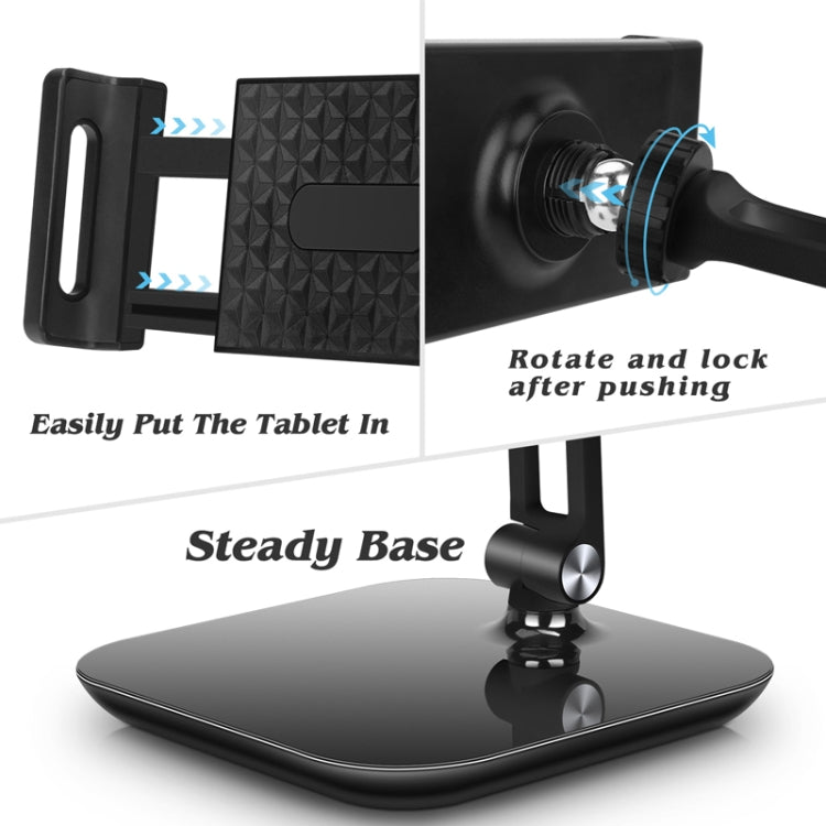 NS-06B Aluminum Alloy Foldable Adjustable Tablet Desk Stand for iPad, Huawei, Apple - Lazy Bracket by PMC TechLife | Online Shopping South Africa | PMC TechLife