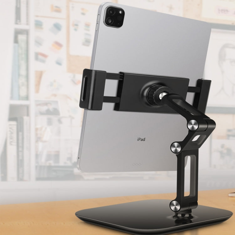 NS-06B Aluminum Alloy Foldable Adjustable Tablet Desk Stand for iPad, Huawei, Apple - Lazy Bracket by PMC TechLife | Online Shopping South Africa | PMC TechLife