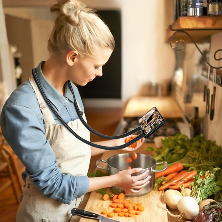 XWJ-1802D Magnetic Universal Tablet & Cell Phone Holder, Lazy Hanging on Neck Bracket, Mobile Phone Stand, 360 Degree Rotating Bendable Flexible Gooseneck Mount for Desk, Bed, Sofa for Any Phone & Tablet - Lazy Bracket by PMC TechLife | Online Shopping South Africa | PMC TechLife