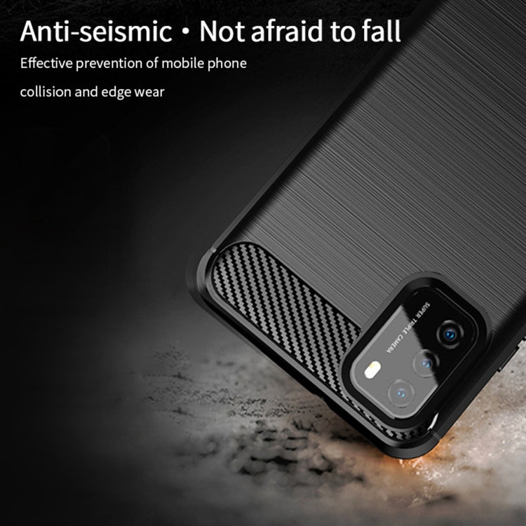 For Xiaomi Poco M3 / Redmi 9T MOFI Gentleness Series Brushed Texture Carbon Fiber Soft TPU Case(Grey) - Xiaomi Cases by MOFI | Online Shopping South Africa | PMC TechLife | Buy Now Pay Later Mobicred
