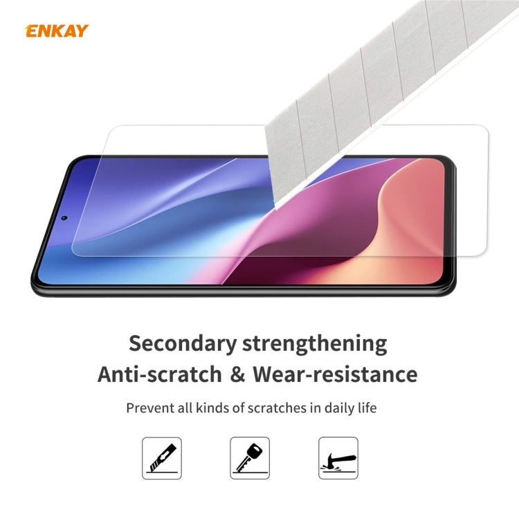For Xiaomi Poco F3 2 PCS ENKAY Hat-Prince 0.26mm 9H 2.5D Curved Edge Tempered Glass Film -  by ENKAY | Online Shopping South Africa | PMC TechLife | Buy Now Pay Later Mobicred
