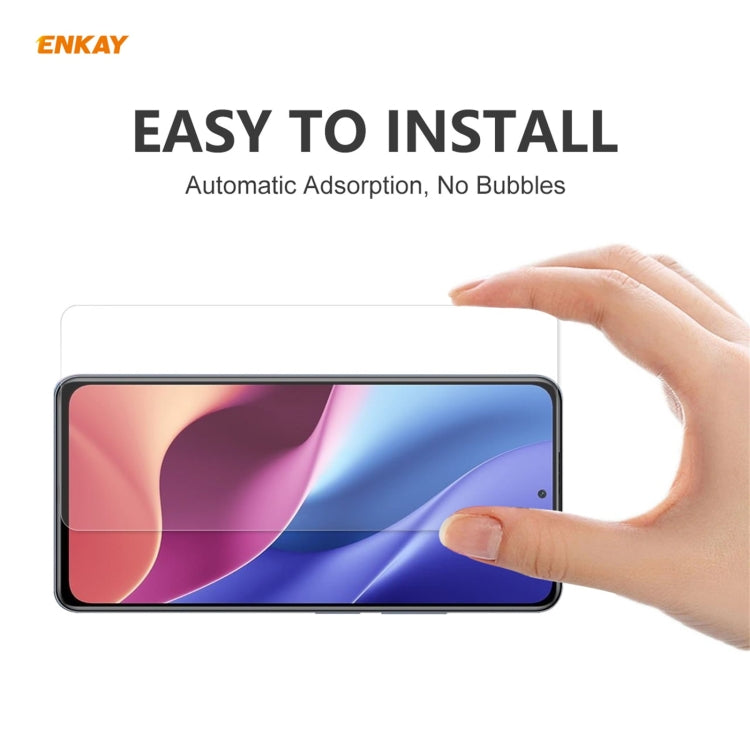 For Xiaomi Poco F3 2 PCS ENKAY Hat-Prince 0.26mm 9H 2.5D Curved Edge Tempered Glass Film -  by ENKAY | Online Shopping South Africa | PMC TechLife | Buy Now Pay Later Mobicred