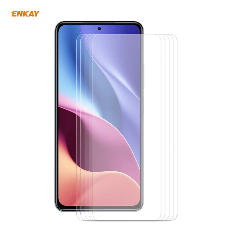 For Xiaomi Poco F3 5 PCS ENKAY Hat-Prince 0.26mm 9H 2.5D Curved Edge Tempered Glass Film -  by ENKAY | Online Shopping South Africa | PMC TechLife | Buy Now Pay Later Mobicred