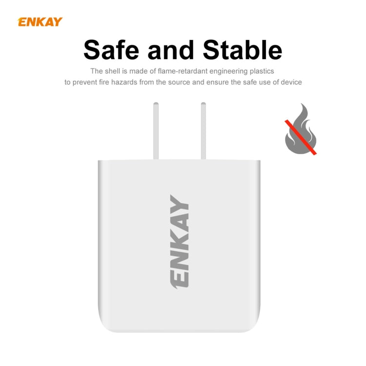 ENKAY Hat-Prince 20W PD Type-C + QC 3.0 USB Fast Charging Travel Charger Power Adapter with Fast Charge Data Cable, US Plug(With Micro USB Cable) - free shipping - PMC TechLife - Order now!