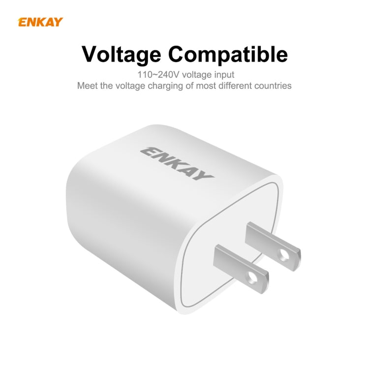 ENKAY Hat-Prince 20W PD Type-C + QC 3.0 USB Fast Charging Travel Charger Power Adapter with Fast Charge Data Cable, US Plug(With Micro USB Cable) - free shipping - PMC TechLife - Order now!