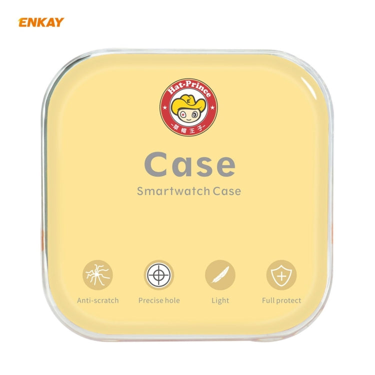 ENKAY Hat-prince Full Coverage TPU Case + Tempered Glass Protector for Apple Watch Series 6 / 5 / 4 / SE 44mm(Black) - Watch Cases by ENKAY | Online Shopping South Africa | PMC TechLife | Buy Now Pay Later Mobicred