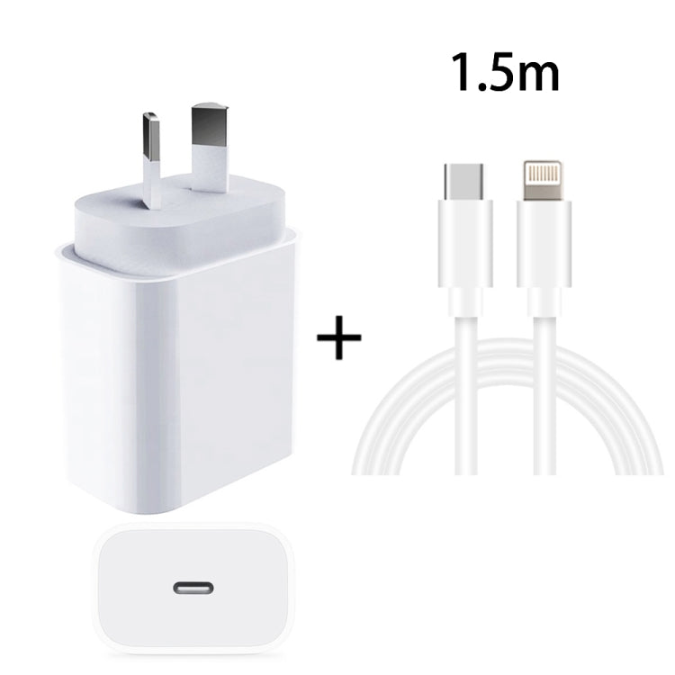 20W PD 3.0 Travel Fast Charger Power Adapter with USB-C / Type-C to 8 Pin Fast Charge Data Cable, AU Plug(1.5m) - free shipping - PMC TechLife - Order now!