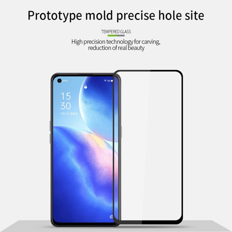 For OPPO Reno5 Z / A94 PINWUYO 9H 2.5D Full Screen Tempered Glass Film(Black) - OPPO Tempered Glass by PINWUYO | Online Shopping South Africa | PMC TechLife | Buy Now Pay Later Mobicred