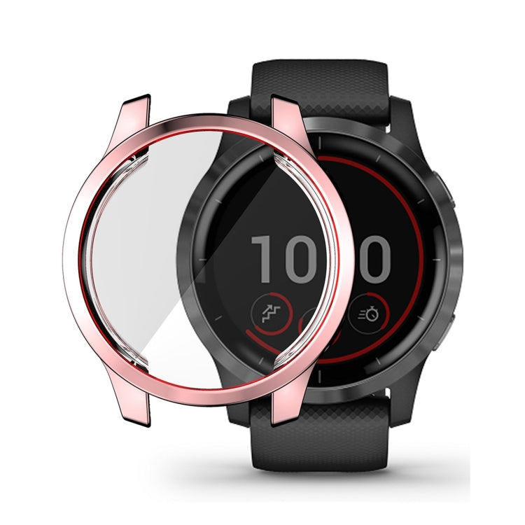 Compatible with Garmin Venu 2 45mm / Vivoactive 4 45mm ENKAY Hat-Prince Full Coverage Electroplate TPU Soft Case(Pink) - Watch Cases by ENKAY | Online Shopping South Africa | PMC TechLife | Buy Now Pay Later Mobicred