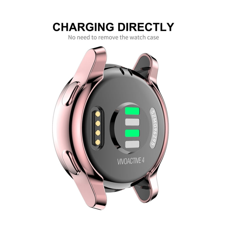 Compatible with Garmin Venu 2 45mm / Vivoactive 4 45mm ENKAY Hat-Prince Full Coverage Electroplate TPU Soft Case(Pink) - Watch Cases by ENKAY | Online Shopping South Africa | PMC TechLife | Buy Now Pay Later Mobicred
