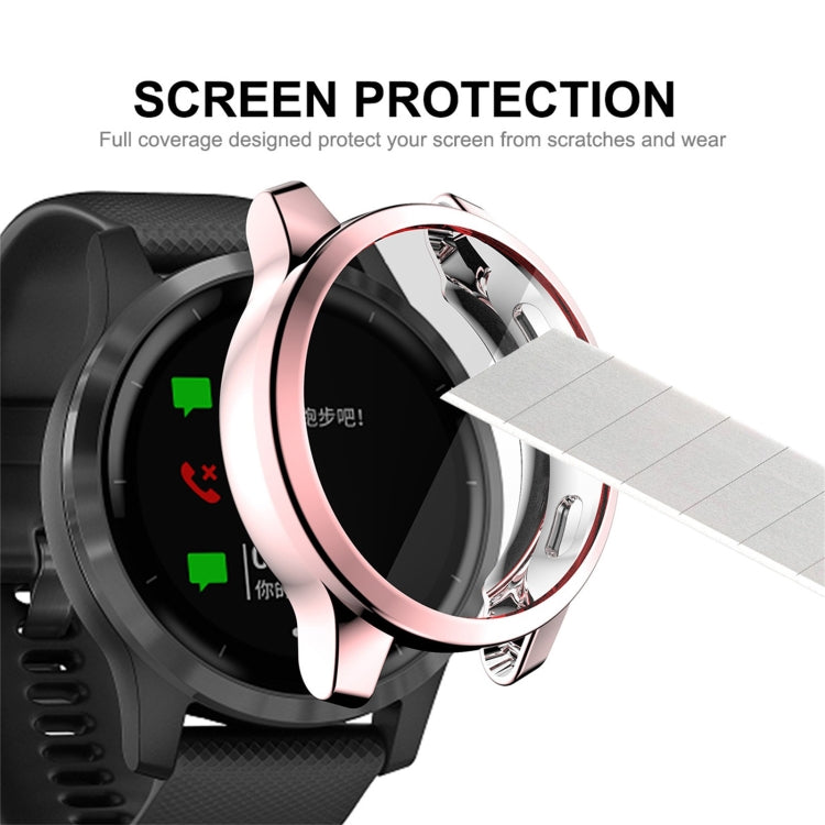 Compatible with Garmin Venu 2 45mm / Vivoactive 4 45mm ENKAY Hat-Prince Full Coverage Electroplate TPU Soft Case(Pink) - Watch Cases by ENKAY | Online Shopping South Africa | PMC TechLife | Buy Now Pay Later Mobicred
