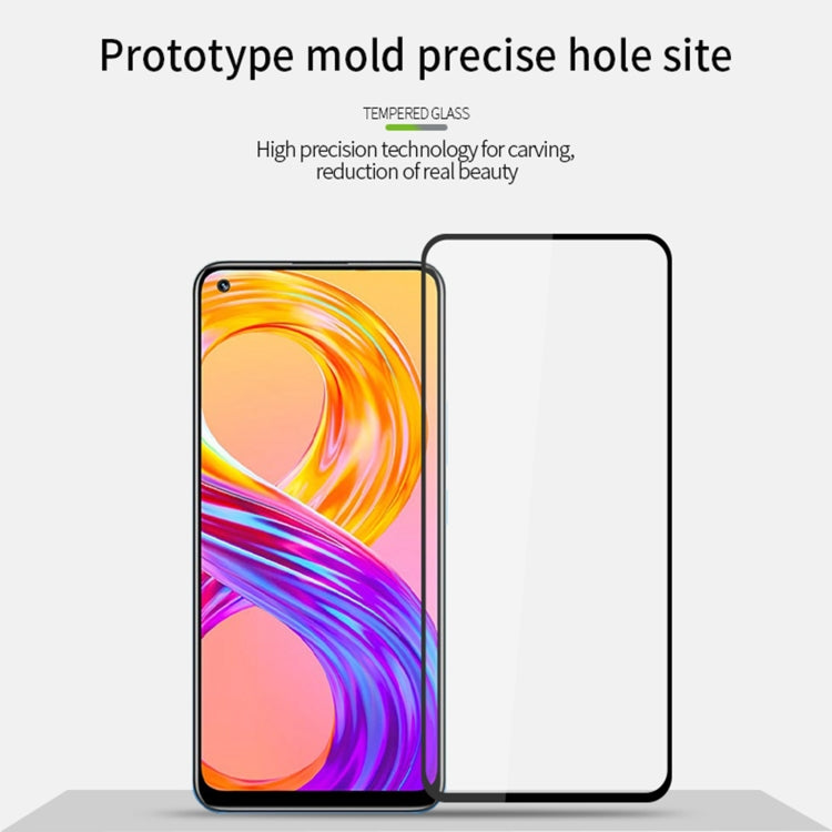 For OPPO Realme 8 / 8 Pro PINWUYO 9H 2.5D Full Screen Tempered Glass Film(Black) - Realme Tempered Glass by PINWUYO | Online Shopping South Africa | PMC TechLife | Buy Now Pay Later Mobicred