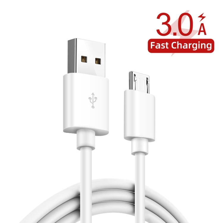 TE-092 36W Dual QC3.0 USB Fast Car Charger + USB to Micro USB Data Cable Set(White) - Car Charger by PMC TechLife | Online Shopping South Africa | PMC TechLife