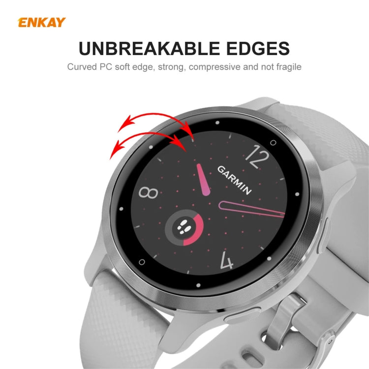 Compatible with Garmin Venu 2S / Vivoactive 4S 40mm 2 PCS ENKAY Hat-Prince 3D Full Screen Soft PC Edge + PMMA HD Screen Protector Film - Screen Protector by ENKAY | Online Shopping South Africa | PMC TechLife | Buy Now Pay Later Mobicred