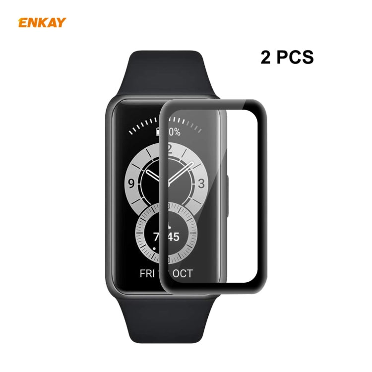 For Huawei Band 6 / Honor Band 6 2 PCS ENKAY Hat-Prince 3D Full Screen Soft PC Edge + PMMA HD Screen Protector Film - Screen Protector by ENKAY | Online Shopping South Africa | PMC TechLife | Buy Now Pay Later Mobicred
