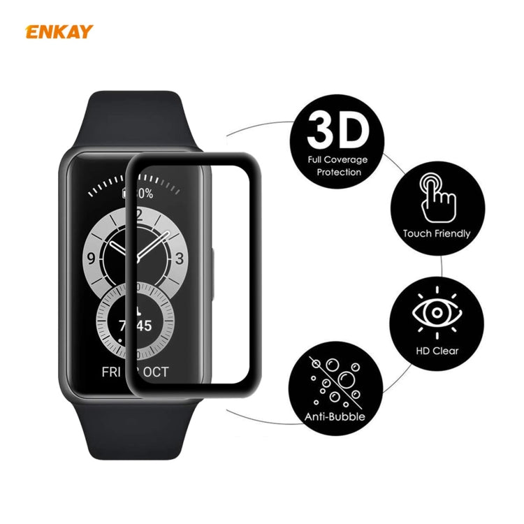 For Huawei Band 6 / Honor Band 6 2 PCS ENKAY Hat-Prince 3D Full Screen Soft PC Edge + PMMA HD Screen Protector Film - Screen Protector by ENKAY | Online Shopping South Africa | PMC TechLife | Buy Now Pay Later Mobicred