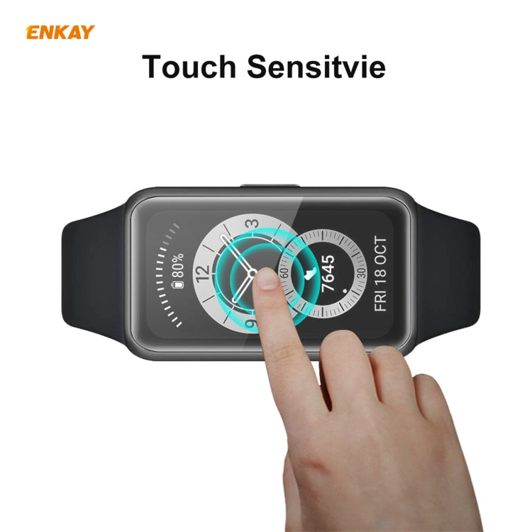 For Huawei Band 6 / Honor Band 6 2 PCS ENKAY Hat-Prince 3D Full Screen Soft PC Edge + PMMA HD Screen Protector Film - Screen Protector by ENKAY | Online Shopping South Africa | PMC TechLife | Buy Now Pay Later Mobicred