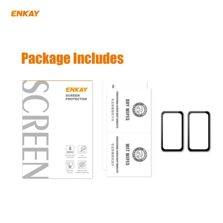 For Huawei Band 6 / Honor Band 6 2 PCS ENKAY Hat-Prince 3D Full Screen Soft PC Edge + PMMA HD Screen Protector Film - Screen Protector by ENKAY | Online Shopping South Africa | PMC TechLife | Buy Now Pay Later Mobicred