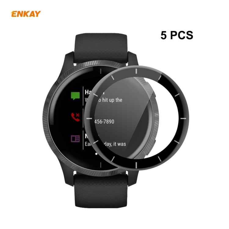 For Venu 2 / Vivoactive 4 45mm 5 PCS ENKAY Hat-Prince 3D Full Screen Soft PC Edge + PMMA HD Screen Protector Film - Screen Protector by ENKAY | Online Shopping South Africa | PMC TechLife | Buy Now Pay Later Mobicred