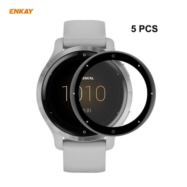 Compatible with Garmin Venu 2S / Vivoactive 4S 40mm 5 PCS ENKAY Hat-Prince 3D Full Screen Soft PC Edge + PMMA HD Screen Protector Film - Screen Protector by ENKAY | Online Shopping South Africa | PMC TechLife | Buy Now Pay Later Mobicred