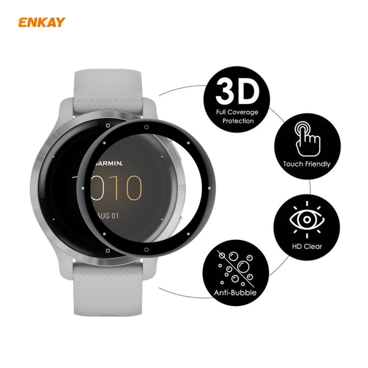 Compatible with Garmin Venu 2S / Vivoactive 4S 40mm 5 PCS ENKAY Hat-Prince 3D Full Screen Soft PC Edge + PMMA HD Screen Protector Film - Screen Protector by ENKAY | Online Shopping South Africa | PMC TechLife | Buy Now Pay Later Mobicred