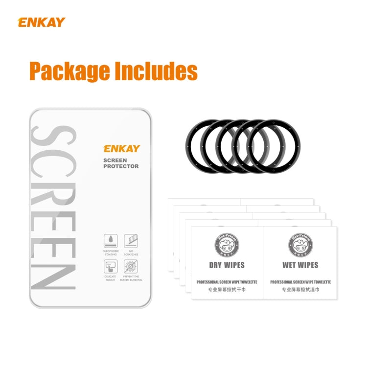 Compatible with Garmin Venu 2S / Vivoactive 4S 40mm 5 PCS ENKAY Hat-Prince 3D Full Screen Soft PC Edge + PMMA HD Screen Protector Film - Screen Protector by ENKAY | Online Shopping South Africa | PMC TechLife | Buy Now Pay Later Mobicred