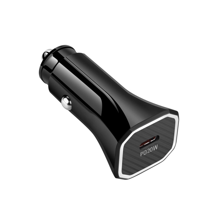 YS-2 PD 20W USB-C / Type-C Interface Car Fast Charger for iPhone Series / iPad Series(Black) - Car Charger by PMC TechLife | Online Shopping South Africa | PMC TechLife