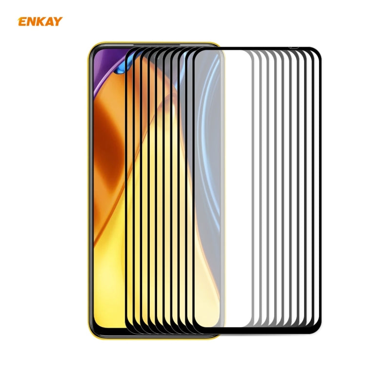 For Xiaomi Poco M3 Pro / Redmi Note 10 5G 10 PCS ENKAY Hat-Prince Full Glue 0.26mm 9H 2.5D Tempered Glass Full Coverage Film - free shipping - PMC TechLife - Order now!