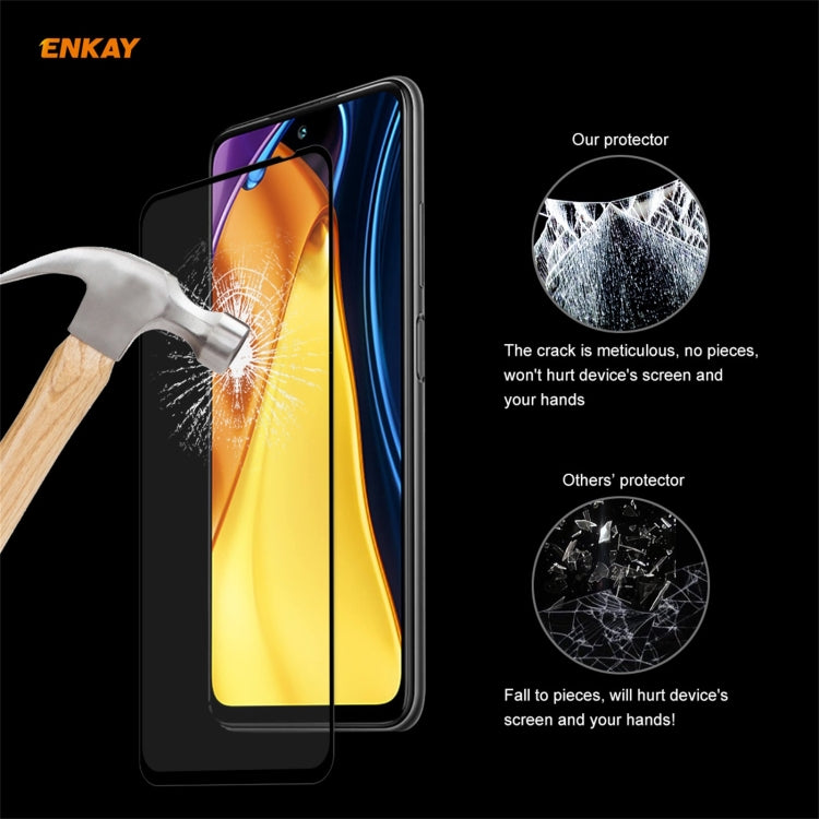 For Xiaomi Poco M3 Pro / Redmi Note 10 5G 10 PCS ENKAY Hat-Prince Full Glue 0.26mm 9H 2.5D Tempered Glass Full Coverage Film - free shipping - PMC TechLife - Order now!