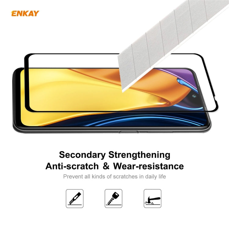 For Xiaomi Poco M3 Pro / Redmi Note 10 5G 10 PCS ENKAY Hat-Prince Full Glue 0.26mm 9H 2.5D Tempered Glass Full Coverage Film - free shipping - PMC TechLife - Order now!