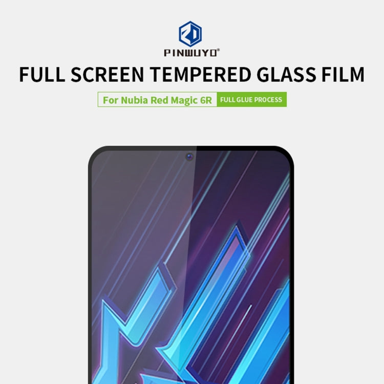 For Nubia Red Magic 6R PINWUYO 9H 2.5D Full Screen Tempered Glass Film(Black) - free shipping - PMC TechLife - Order now!