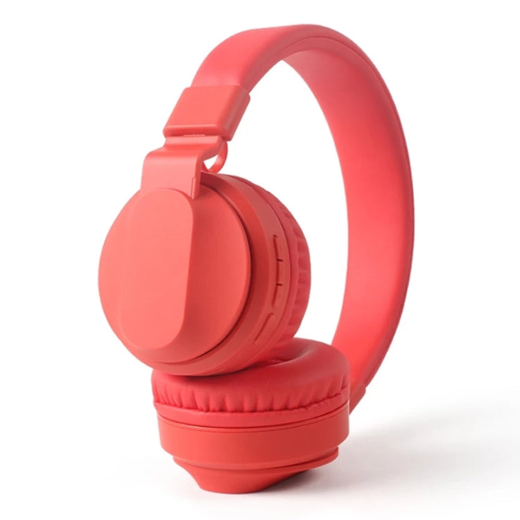 BOBo Kids Gift Bluetooth 5.0 Bass Noise Cancelling Stereo Wireless Headset With Mic, Support TF Card / FM / AUX-in(Red) - Headset & Headphone by PMC TechLife | Online Shopping South Africa | PMC TechLife