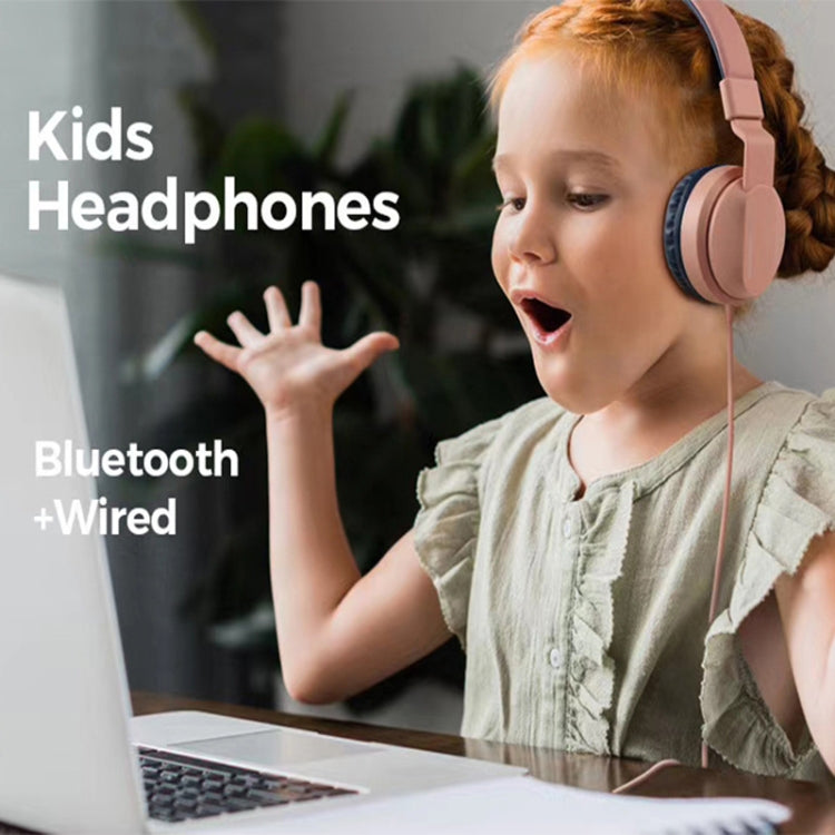 BOBo Kids Gift Bluetooth 5.0 Bass Noise Cancelling Stereo Wireless Headset With Mic, Support TF Card / FM / AUX-in(Blue) - Headset & Headphone by PMC TechLife | Online Shopping South Africa | PMC TechLife
