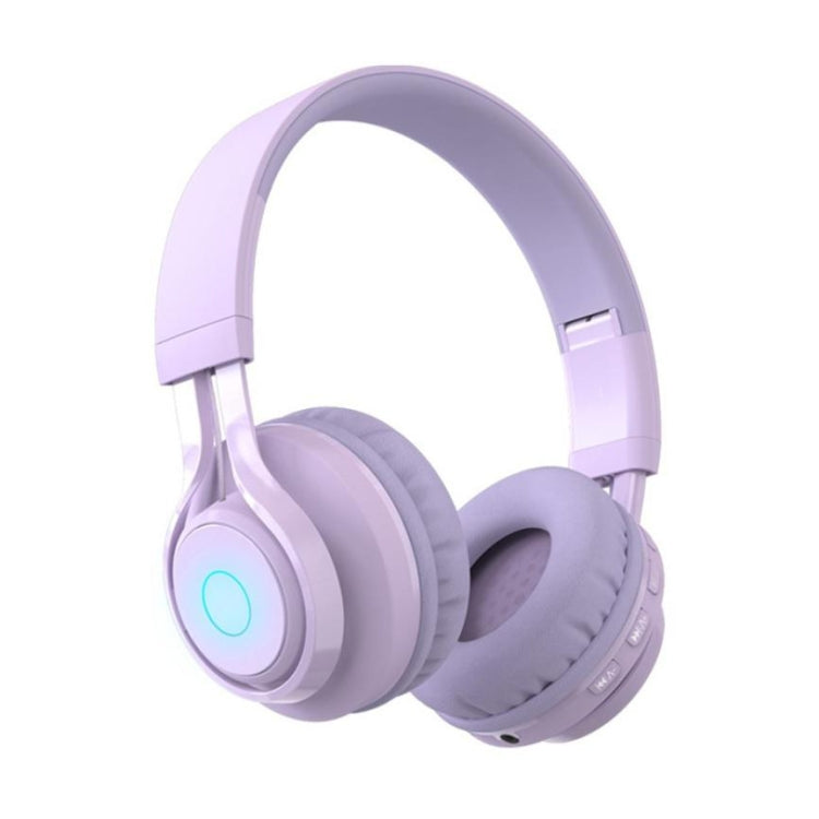 BT06C Cute Wireless Bluetooth 5.0 Headset for Children with Microphone LED Light Suppport Aux-in(Purple) - Headset & Headphone by PMC TechLife | Online Shopping South Africa | PMC TechLife