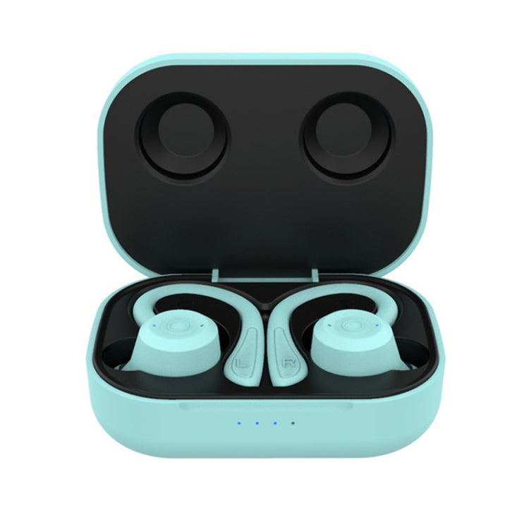 T20 TWS Bluetooth Hooks Wireless Sports Headphones with Charging Box IPX6 Waterproof Noise-cancelling Earphones(Blue) - Bluetooth Earphone by PMC TechLife | Online Shopping South Africa | PMC TechLife