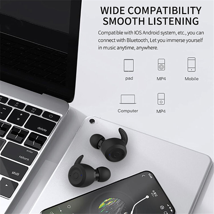 T20 TWS Bluetooth Hooks Wireless Sports Headphones with Charging Box IPX6 Waterproof Noise-cancelling Earphones(White) - Bluetooth Earphone by PMC TechLife | Online Shopping South Africa | PMC TechLife