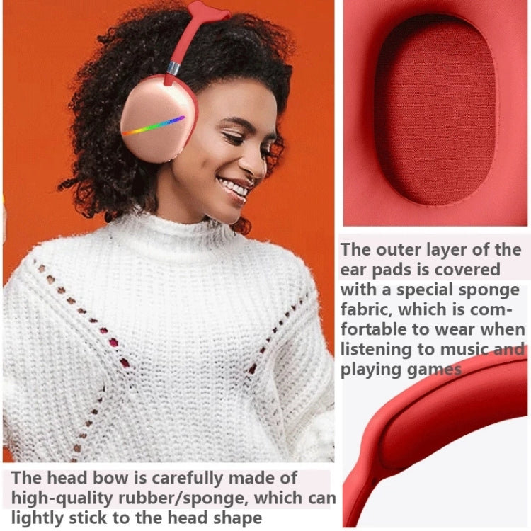 AKZ MAX10 Head-mounted RGB Wireless Bluetooth Music Headset With Microphone, Supports TF Card(Blue) - Headset & Headphone by PMC TechLife | Online Shopping South Africa | PMC TechLife