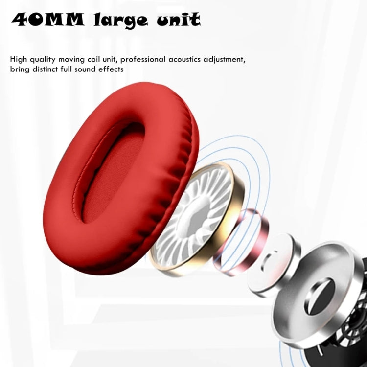 AKZ MAX10 Head-mounted RGB Wireless Bluetooth Music Headset With Microphone, Supports TF Card(Red) - Headset & Headphone by PMC TechLife | Online Shopping South Africa | PMC TechLife
