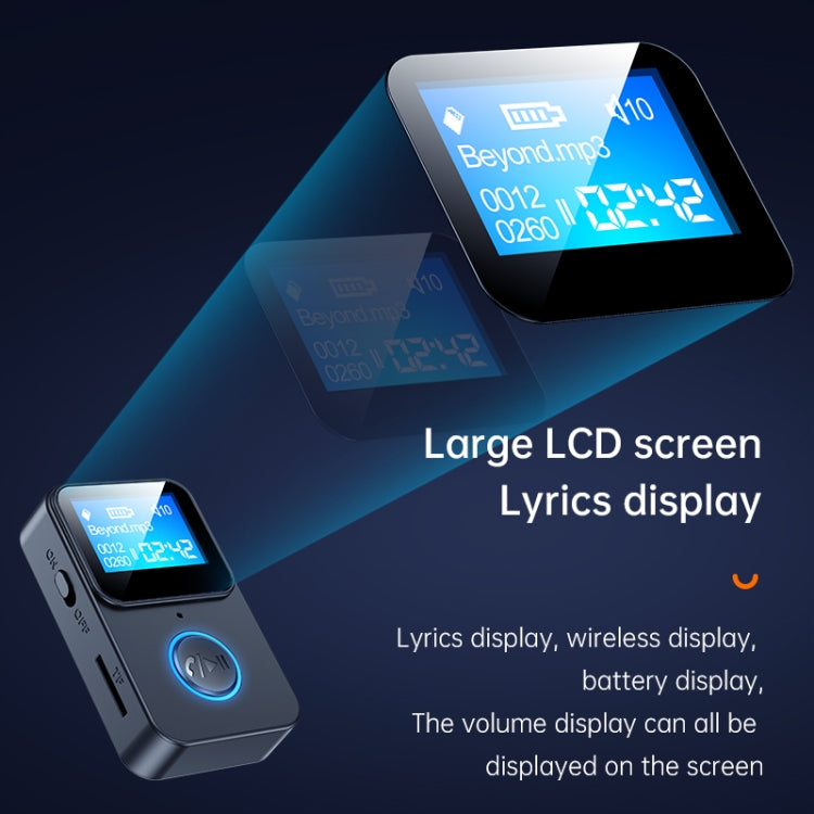 C33 Bluetooth 5.0 Audio Receiver Transmitter Portable MP3 Player with LCD Display Support Remote Control Camera - free shipping - PMC TechLife - Order now!