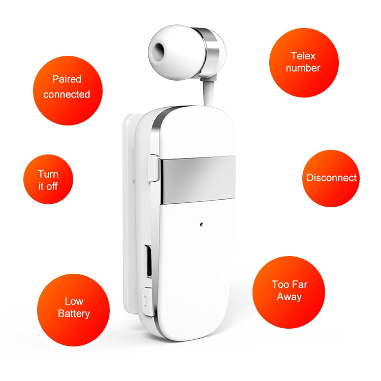 K53 Stereo Wireless Bluetooth Headset Calls Remind Vibration Wear-Clip Driver Auriculares Earphone For Phone(Gray) - Bluetooth Earphone by PMC TechLife | Online Shopping South Africa | PMC TechLife