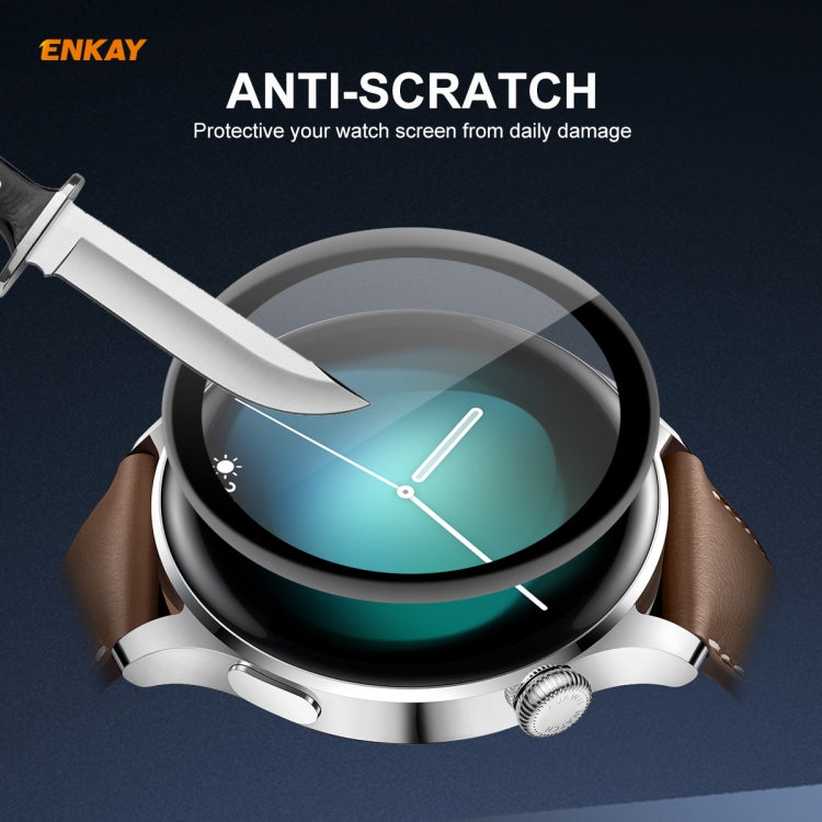 5 PCS For Huawei WATCH 3 46mm ENKAY Hat-Prince 3D Full Coverage Soft PC Edge + PMMA HD Screen Protector Film - Screen Protector by ENKAY | Online Shopping South Africa | PMC TechLife | Buy Now Pay Later Mobicred
