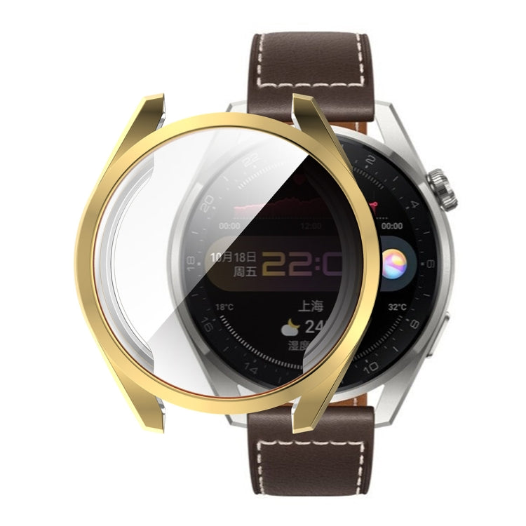 For Huawei Watch 3 Pro 48mm ENKAY Hat-Prince Full Coverage Transparent Soft Case TPU HD Clear Cover(Gold) - Watch Cases by ENKAY | Online Shopping South Africa | PMC TechLife | Buy Now Pay Later Mobicred