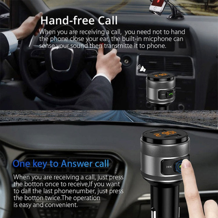 C57 QC3.0 Wireless FM Transmitter Fast Car Charger Bluetooth 5.0 Hands-free Car Modulator USB Flash Memory MP3 Player - free shipping - PMC TechLife - Order now!