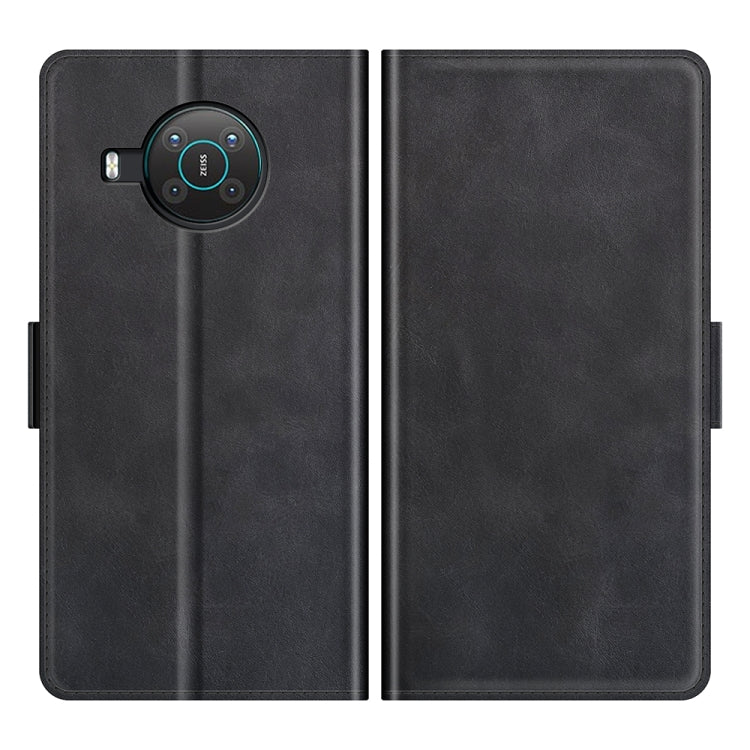 For Nokia X10/X20 Dual-side Magnetic Buckle Horizontal Flip Leather Case with Holder & Card Slots & Wallet(Black) - Nokia Cases by PMC TechLife | Online Shopping South Africa | PMC TechLife | Buy Now Pay Later Mobicred